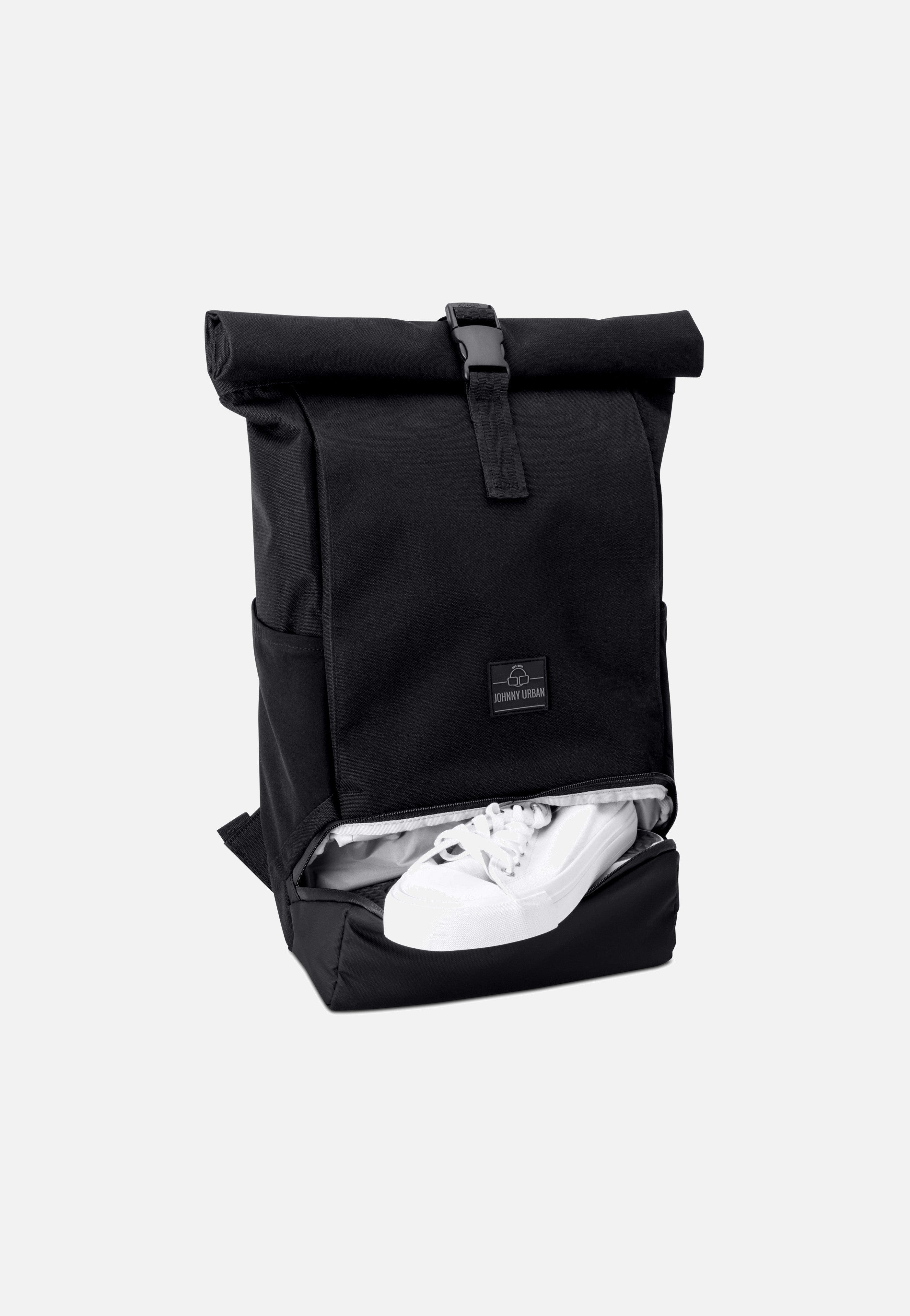 Allen Medium Schwarz - Rolltop Rucksack