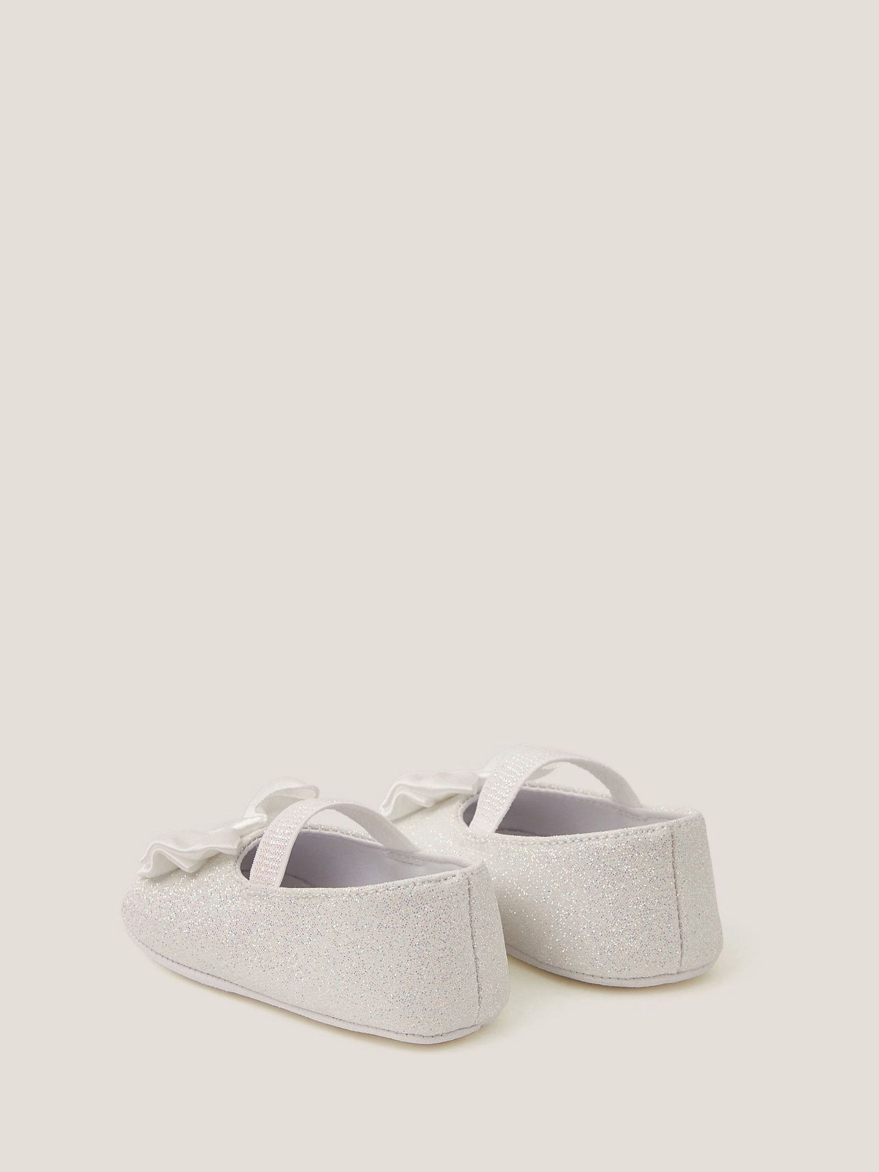 Monsoon Baby glitter Schoenen met Strik en hoofdband Set