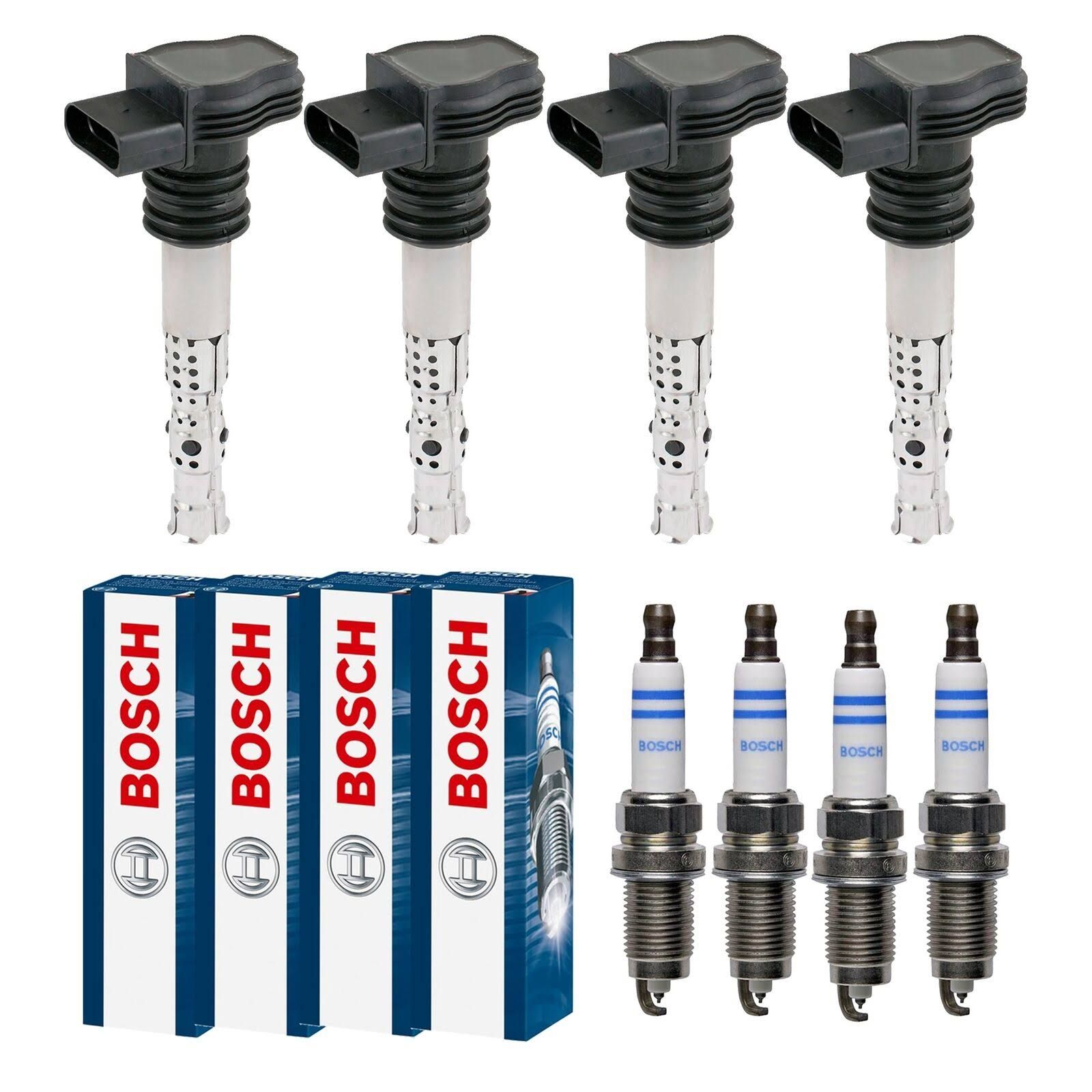4x Zündspule +4x Bosch Zündkerze Passend Für Kia Carens Iii Un 2.0