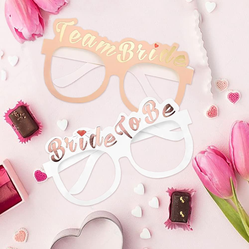 (7er Set) Photo Booth Party Brillen Fotorequisiten Junggesellinnenabschied Accessoires für lustige Bilder - Bride To Be