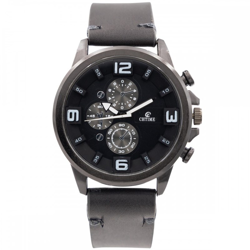 Montre Homme CHTIME bracelet Cuir Noir
