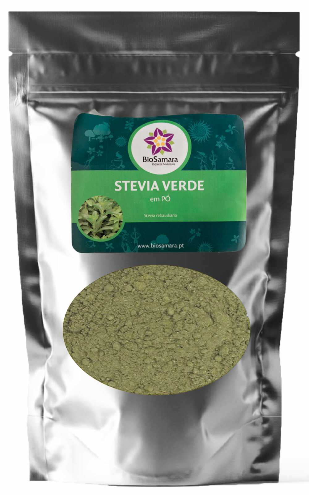 Pó de estévia verde Biosamara 500g