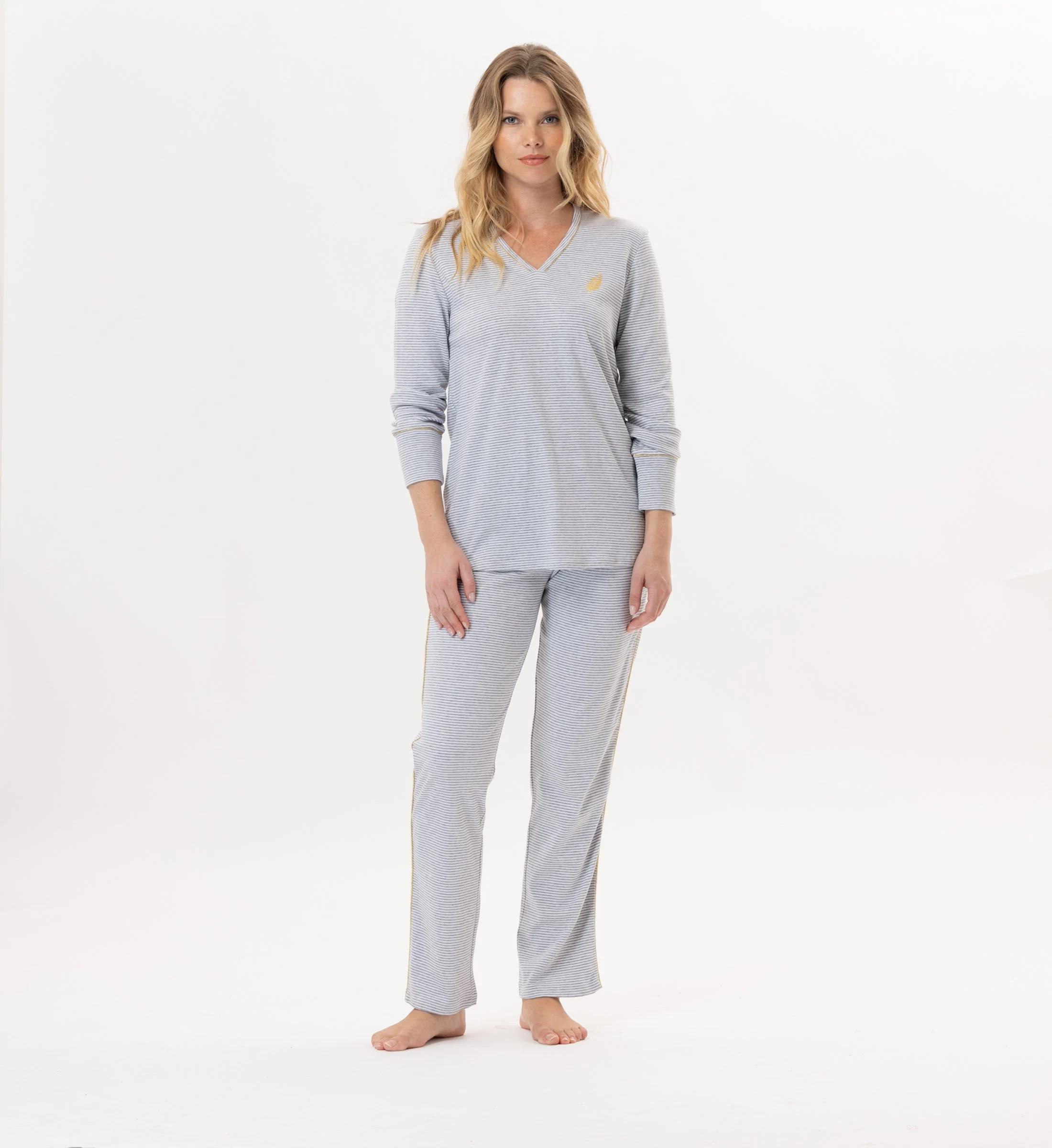 GARANCE 802 - Pyjama en coton | Gris