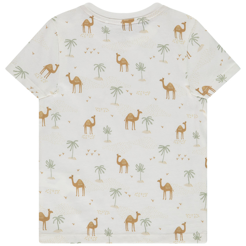 T-shirt manches courtes imprimées dromadaire et palmiers pour bébé garçon