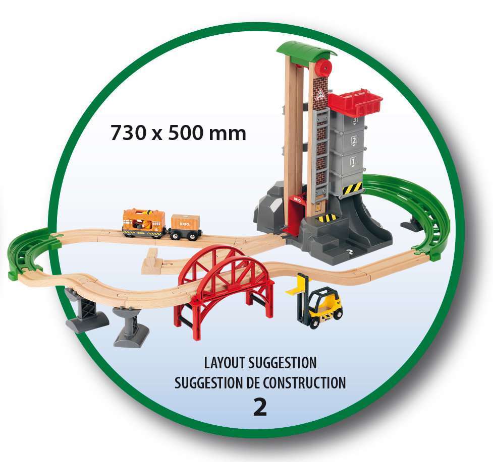 BRIO Spiel Großes Lagerhaus-Set mit Aufzug