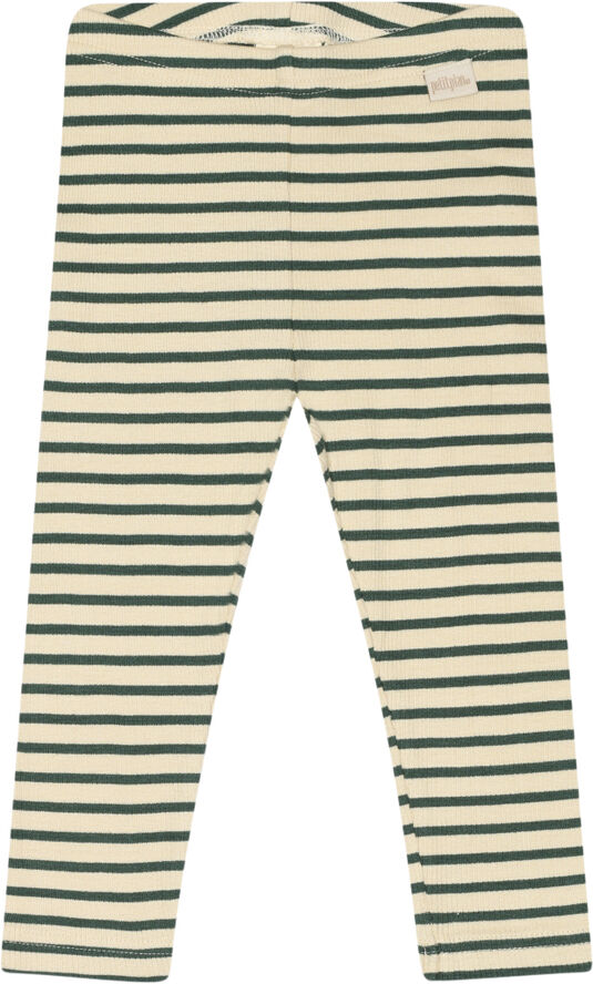 PETIT PIAO Legging Modal Striped Emerald green/dar