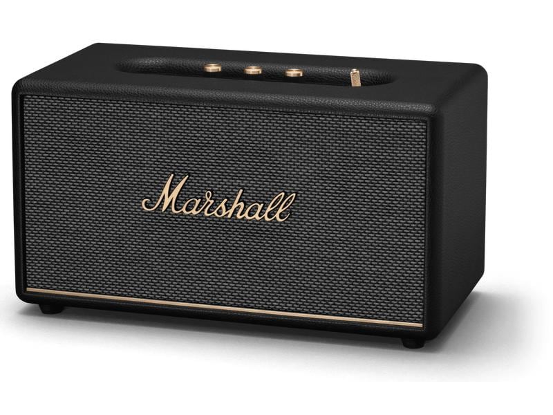 Marshall Bluetooth Speaker Stanmore III Schwarz Lautsprecher mit überarbeitetem Design für ein kraftvolles Klangerlebnis