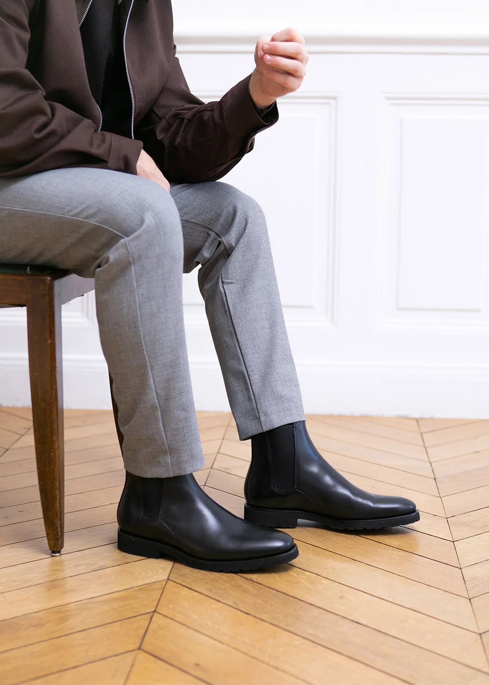 CHELSEA BOOTS PATRIZIO CUIR NOIR