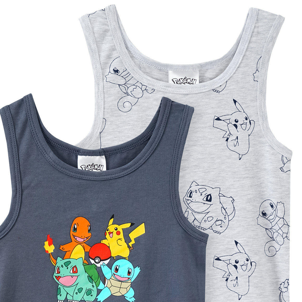 Topolino 2 Pokémon Unterhemden mit Print blaugrau / hellgrau