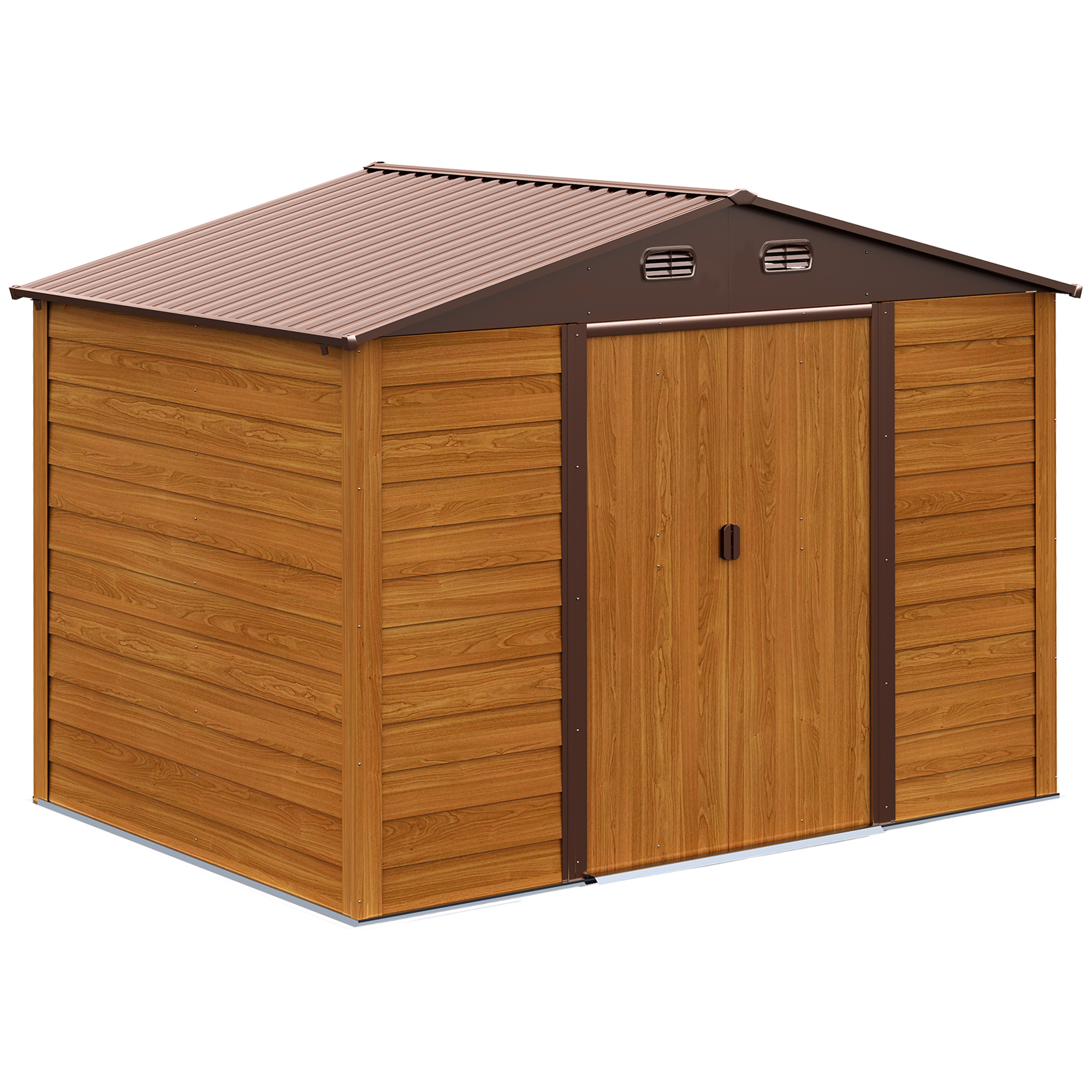 Casinha de jardim Outsunny em madeira natural