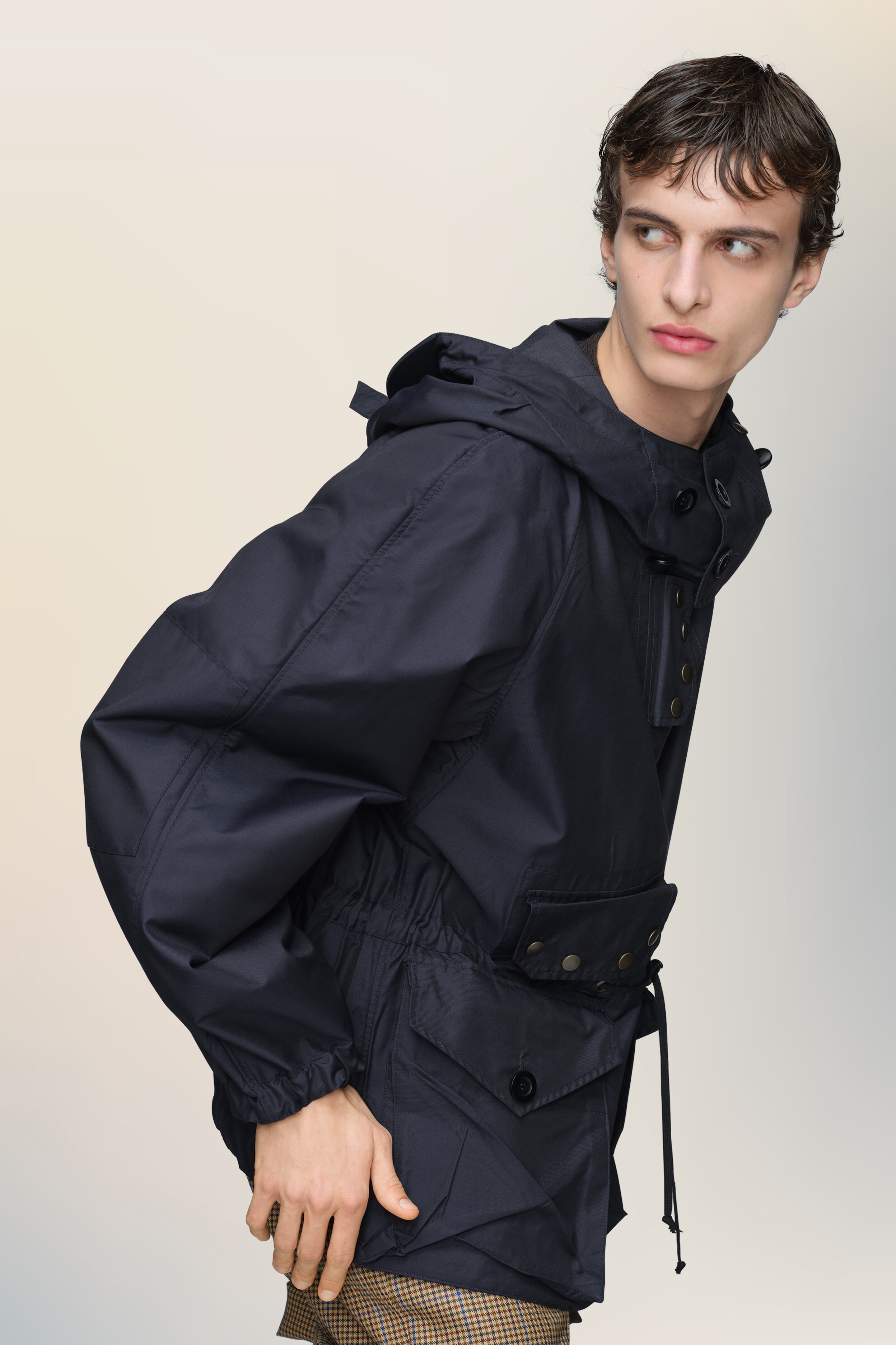 Veste sportive bleues en laine pour homme