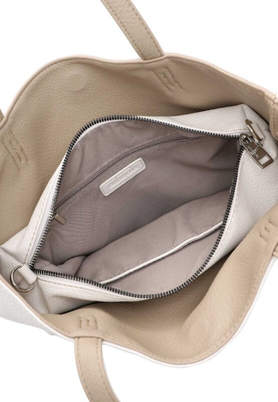 Emily & Noah Eva Bag in Bag Reversible Shopper White