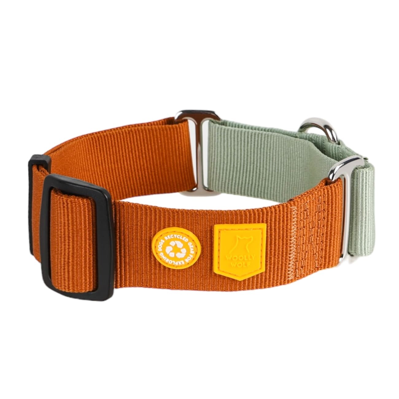 Woolly Wolf Halsband Color Block Martingale Terracotta Mix S