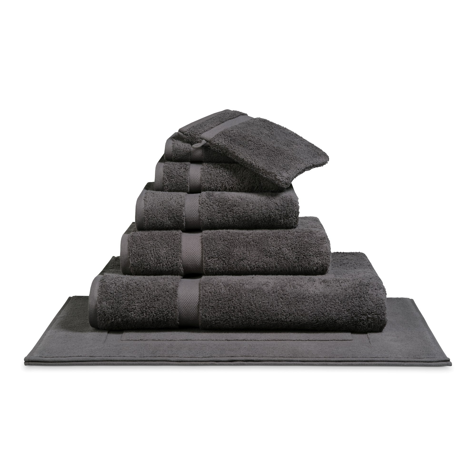 Ranger Badtextiel Dark Grey | 90 x 180 cm | Donkergrijs | Katoen
