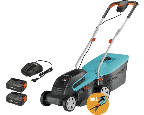 GARDENA PowerMax 32/36V accu grasmaaier + ComfortCut EXCLUSIV grasschaar (Power for All) incl. 2 x 18V accu's en lader