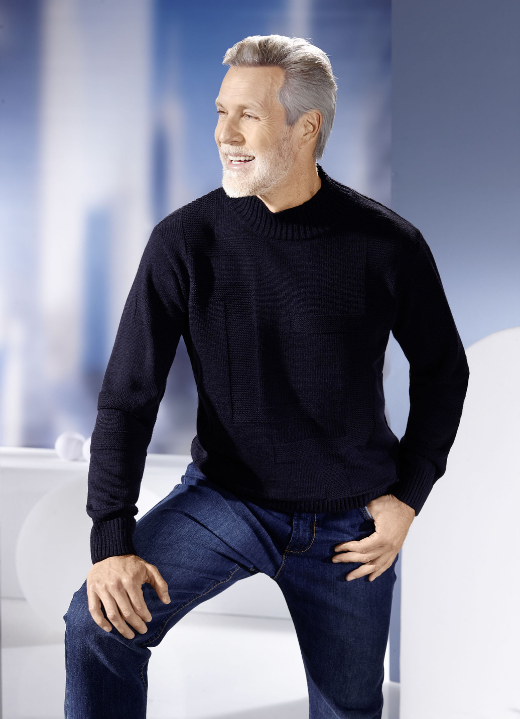 Pullover mit Strukturdessin in 3 Farben