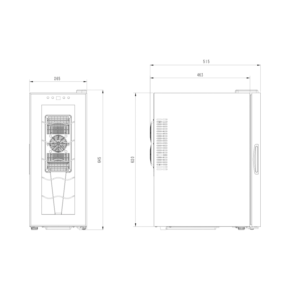 Kibernetik FSP thermoelektrischer Weinkühlschrank 12 Flaschen