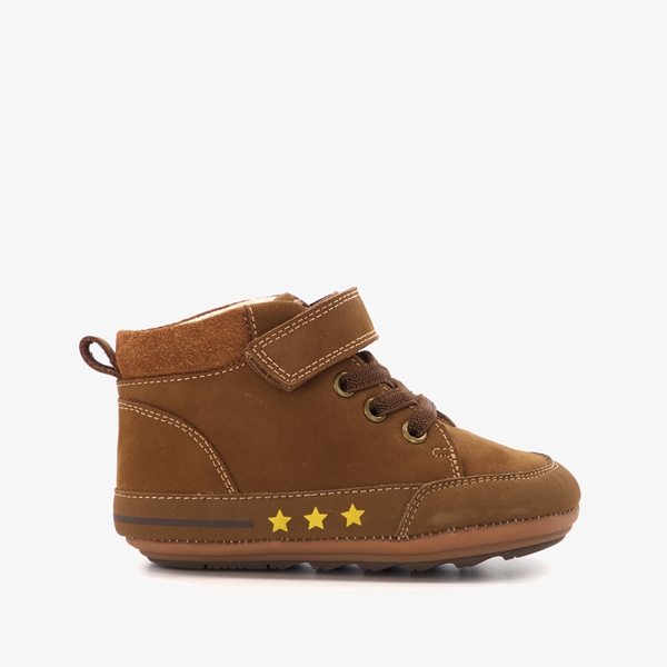 Groot babyschoenen bruin met sterretjes