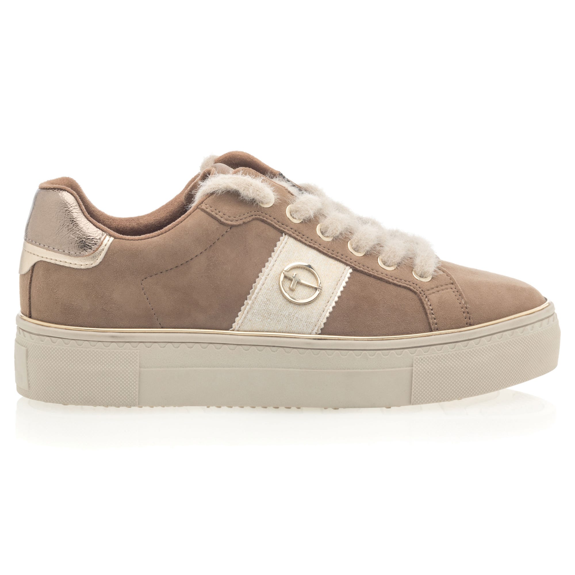 Baskets basses Femme en cuir camel