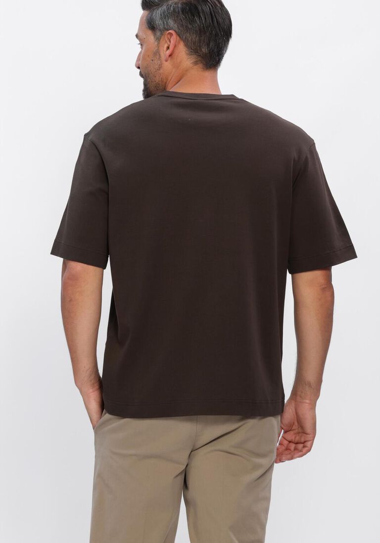 bruine profuomo t-shirt t-shirt crew neck heavy cotton
