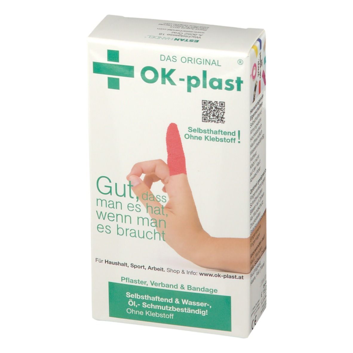 OK-plast Pflaster + Fingerverband 2,5 cm x 4,5 m