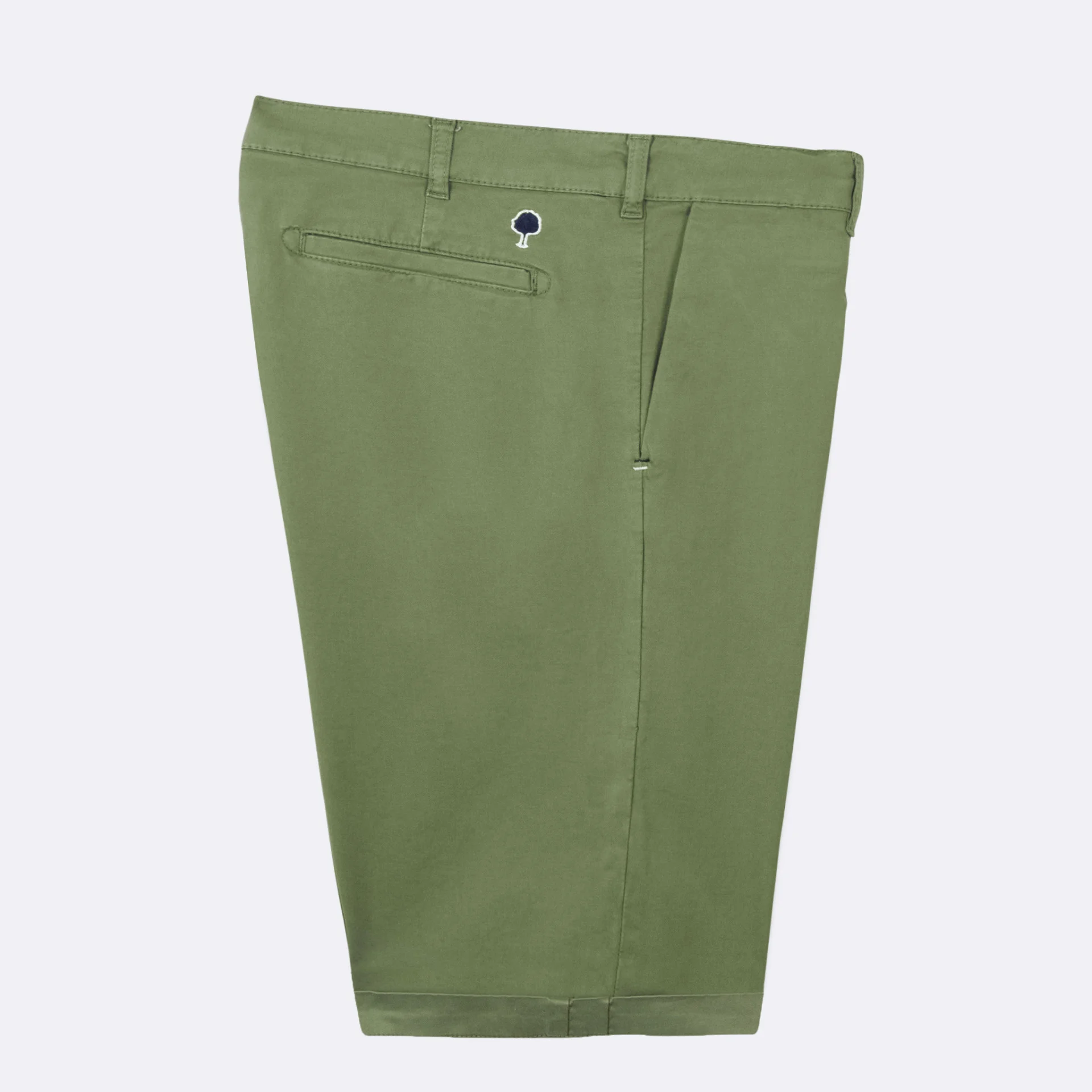 Short kaki coupe droite Coton et élasthanne - modèle Saulieu regular