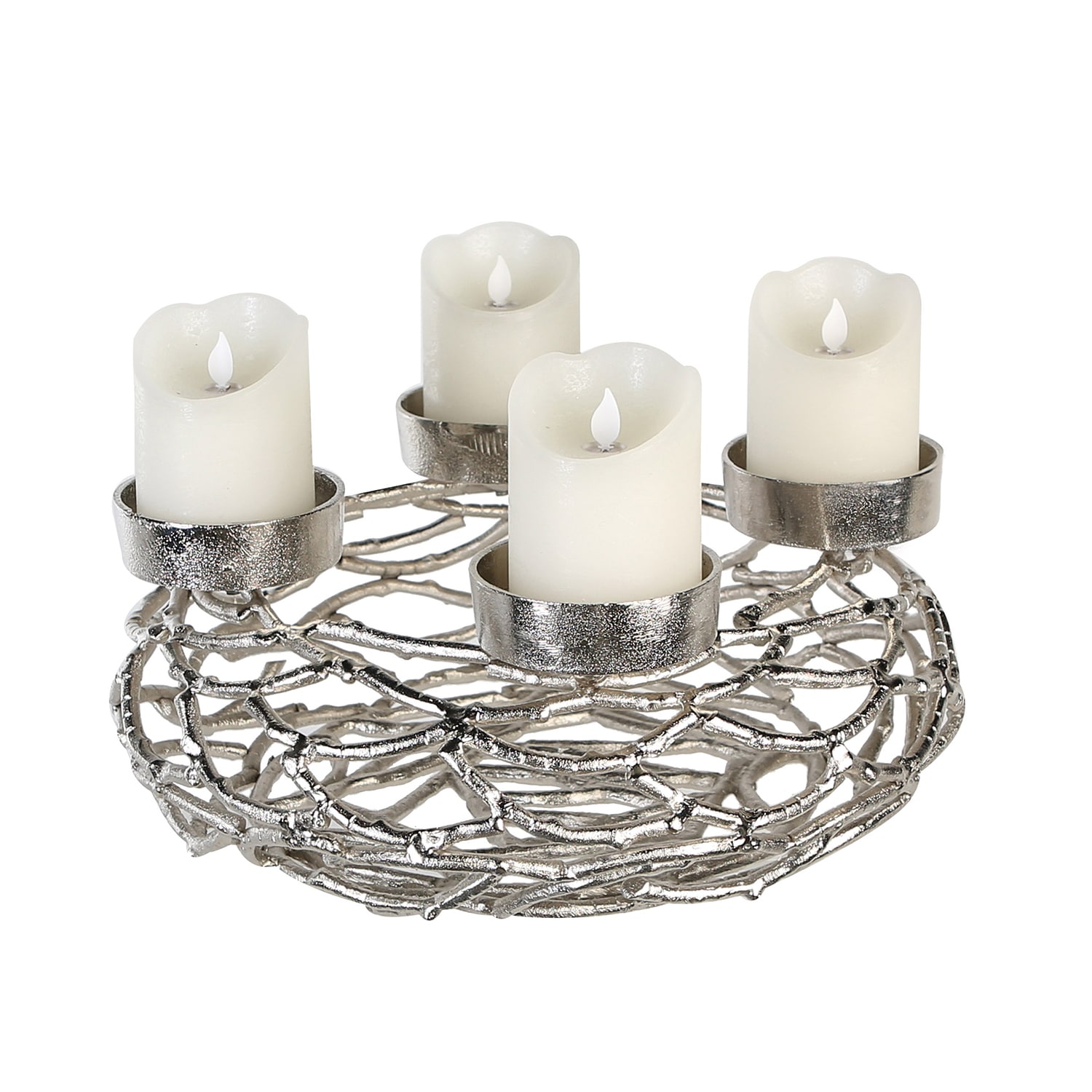 GILDE Adventskranz »Twigs« Aluminium, silber, verschiedene Grössen