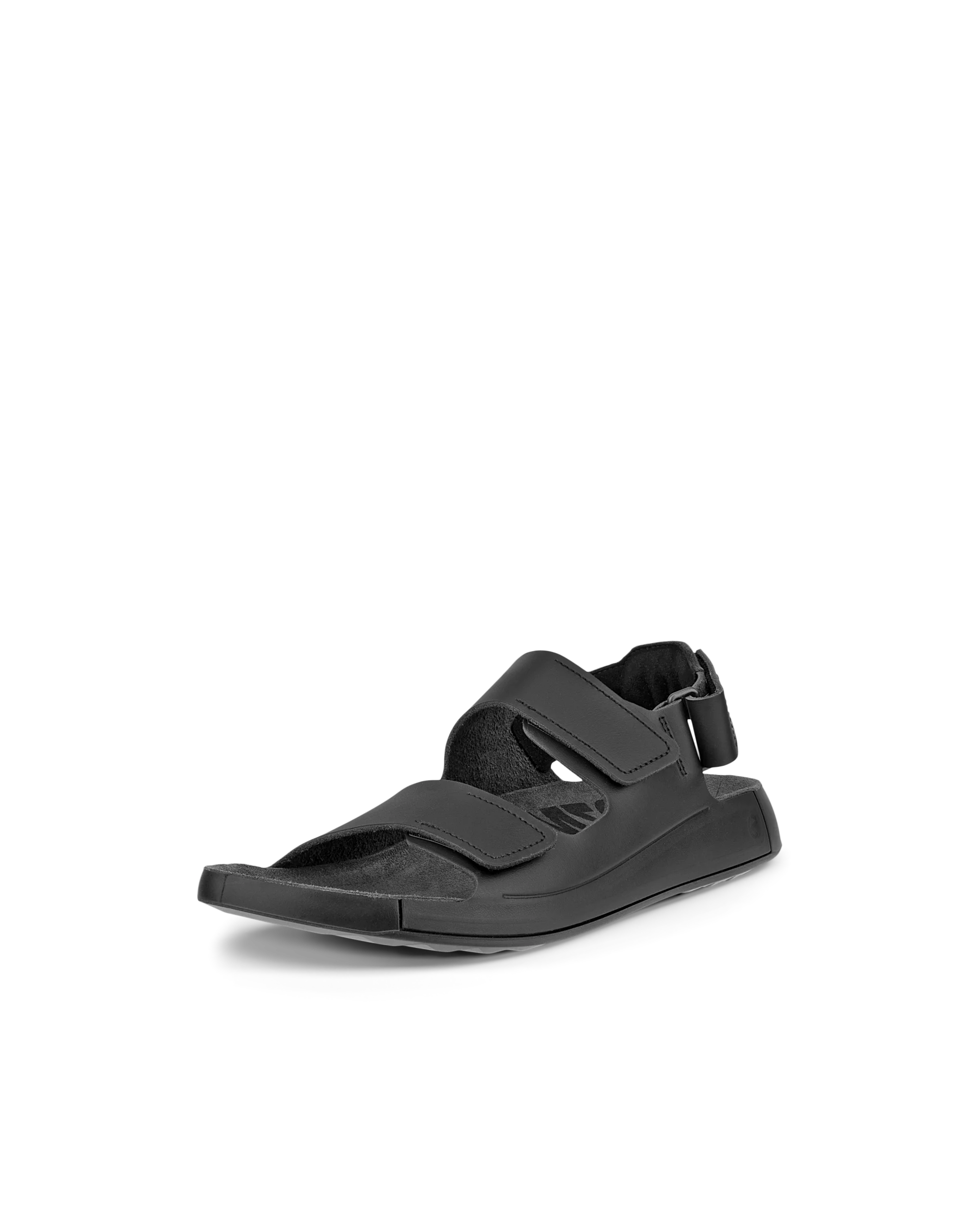 ECCO COZMO M Herren Ledersandale mit zwei Riemen Schwarz