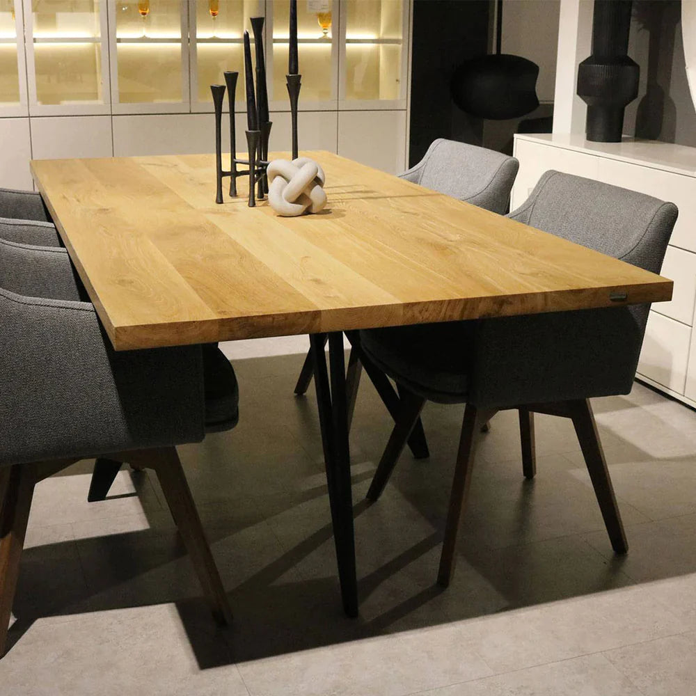 holz4home® Tischplatte 160cm x 80cm ohne Baumkante aus massiver Eiche