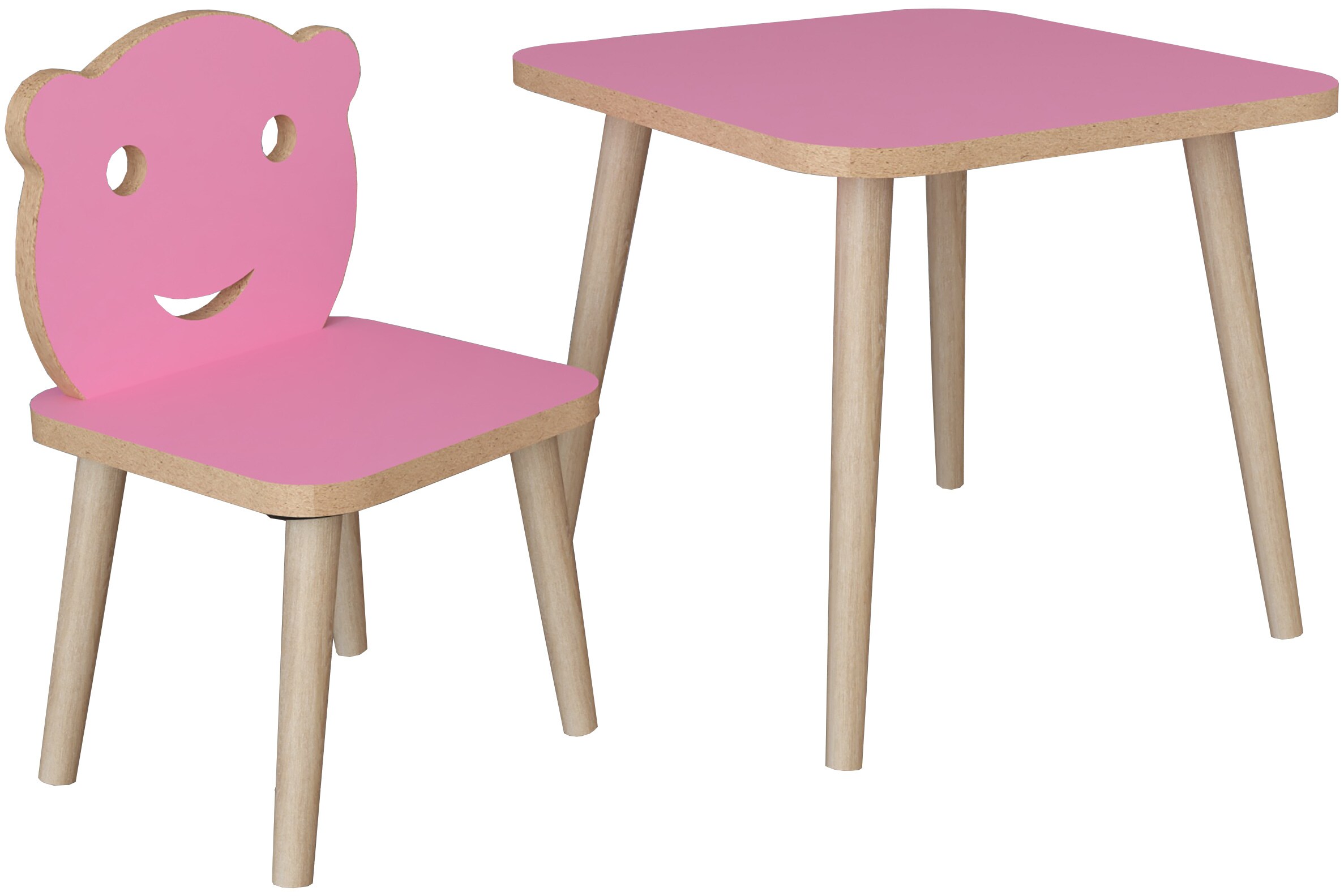 VCM 3-tlg. Sitzgruppe Kinderzimmer Kindermöbel Tisch Stuhl Kinder LiLuLa