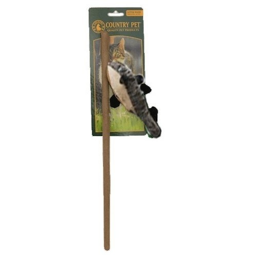 Brinquedo para gato com vara de pescar e peixe, várias cores