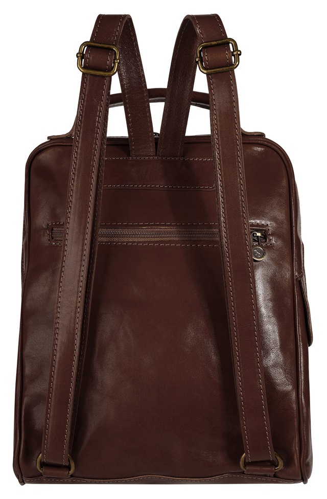 Piké Cityrucksack echt Leder, Made in Italy