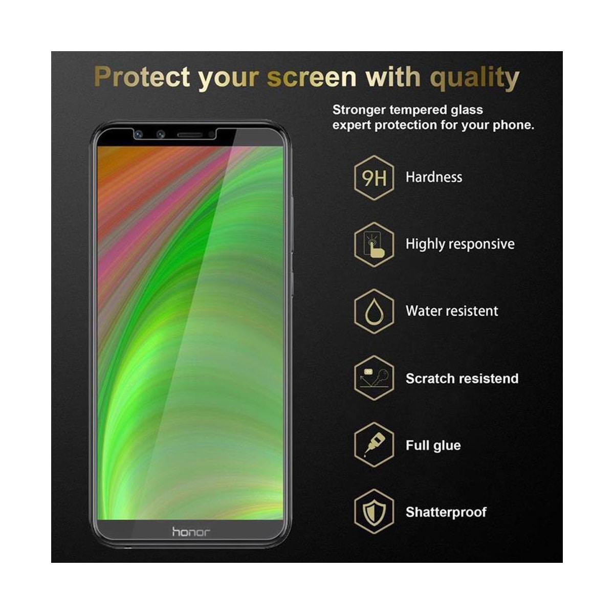 Honor 9 LITE 3x Skjermbeskytter Skärmskydd