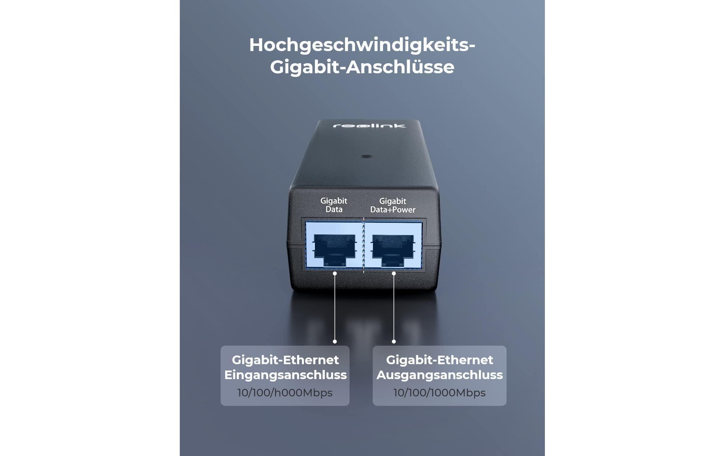PoE-Injektor – SchwarzPoE-Adapter