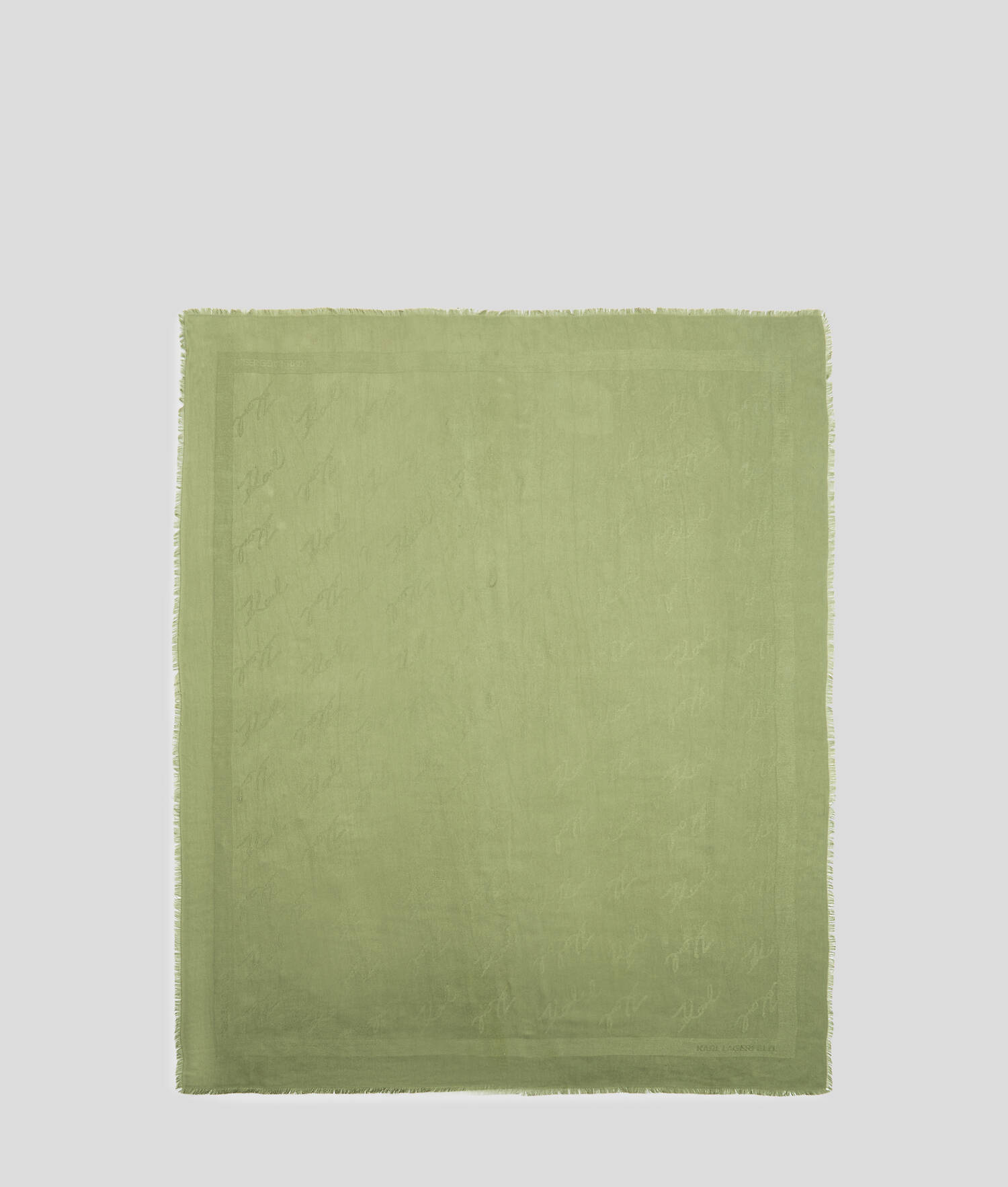 ÉCHARPE EN JACQUARD K/SIGNATURE - Vert d'huile
