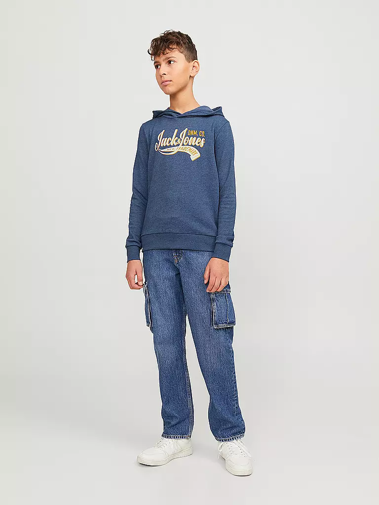 JACK & JONES Jungen Kapuzensweater - Hoodie JJELOGO dunkelblau