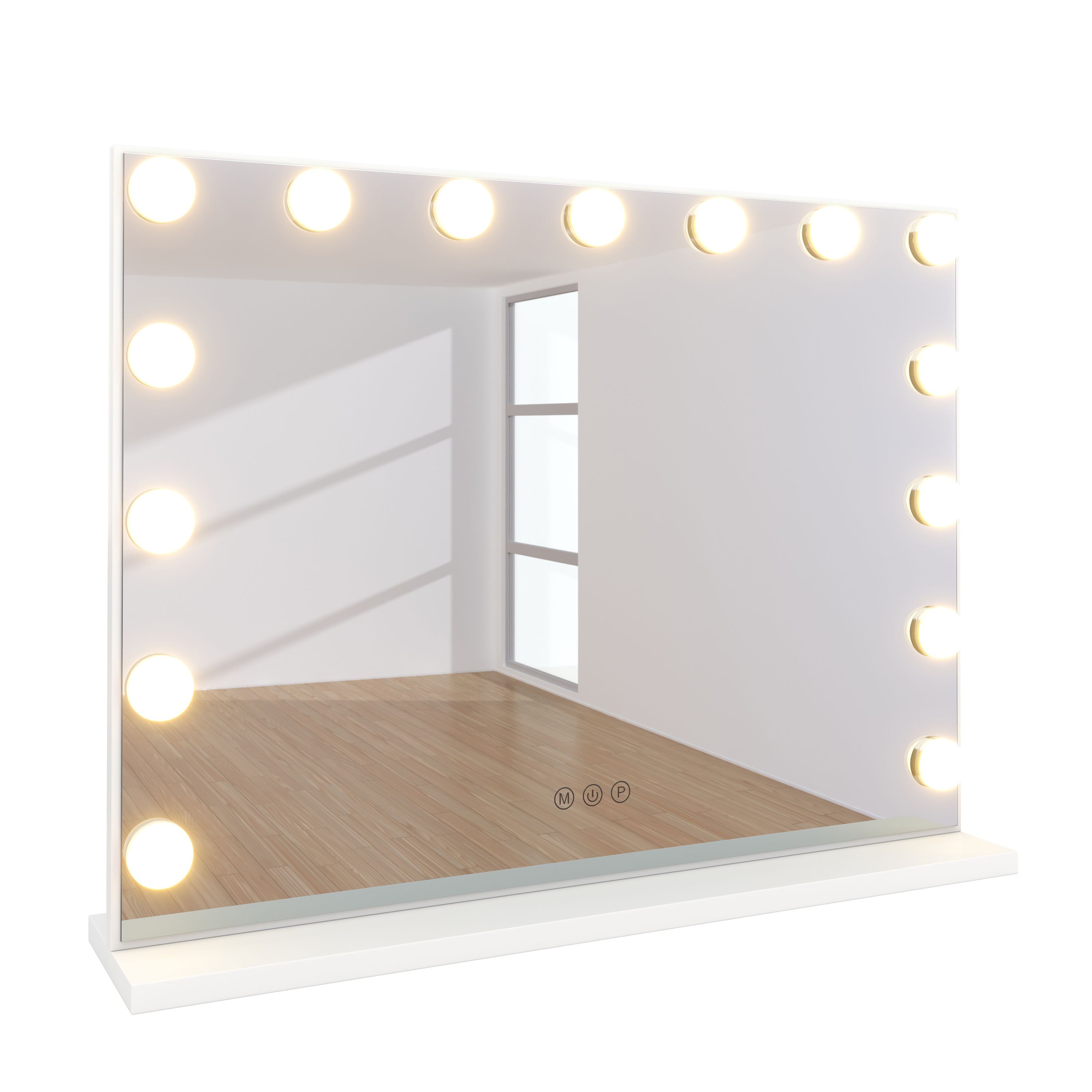 LED Spiegel EMMI 58 x 12 x 45 cm weiss