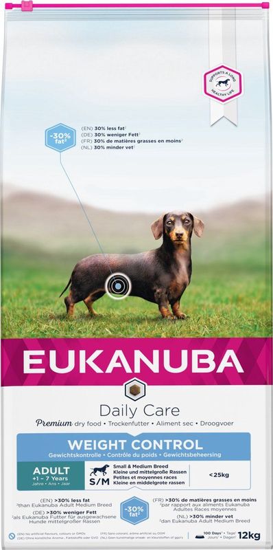Eukanuba Dog Adult Medium Breed - Weight Control - Kip - 15 kg