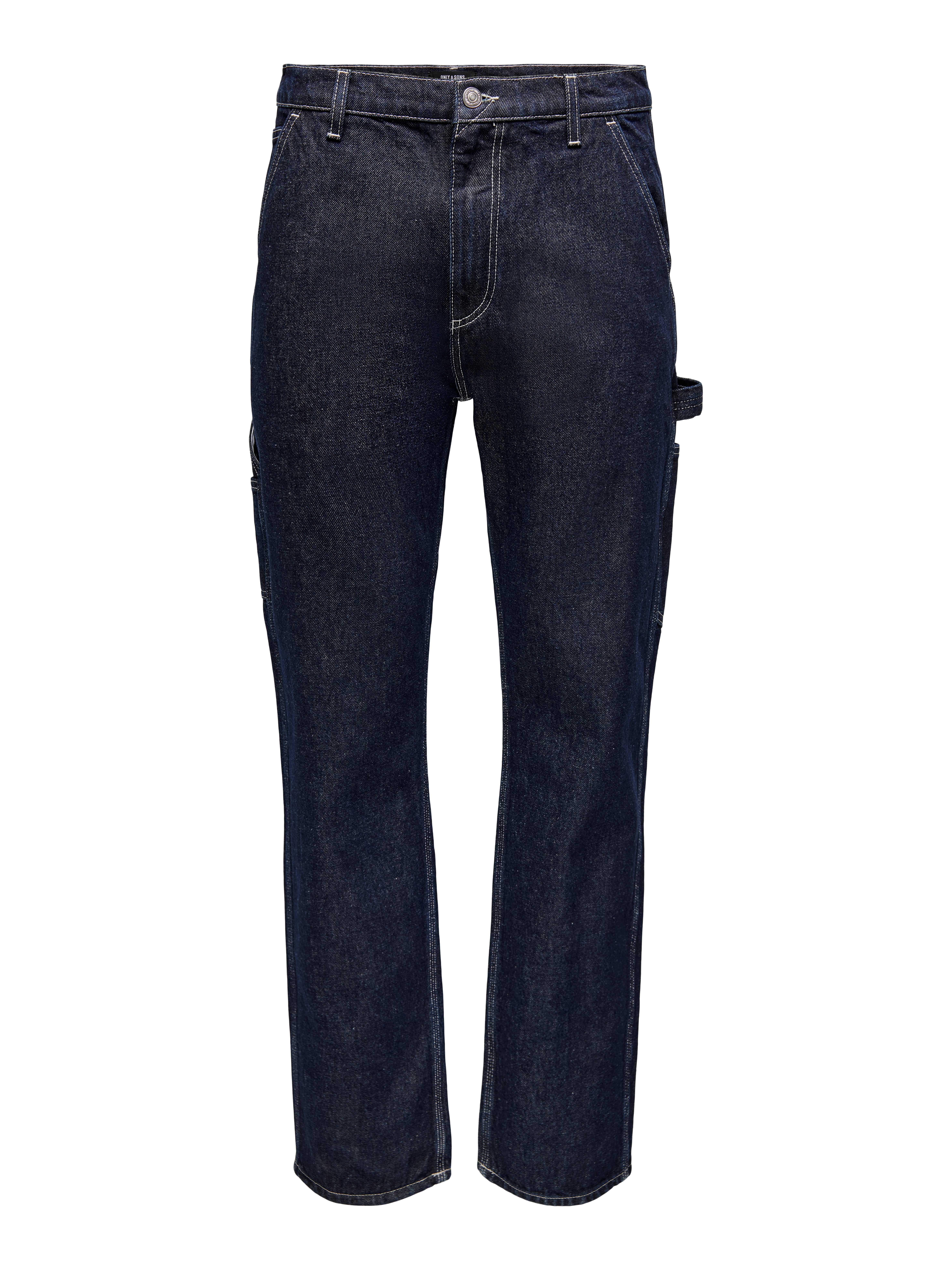 ONSEDGE Mittlere Taille Locker geschnitten Jeans Dark Blue Denim