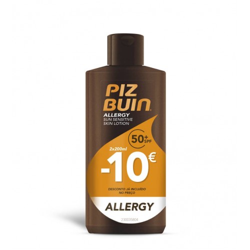 Piz Buin Allergy Loção Pele Sensível ao Sol SPF50  2x200ml Preço Especial