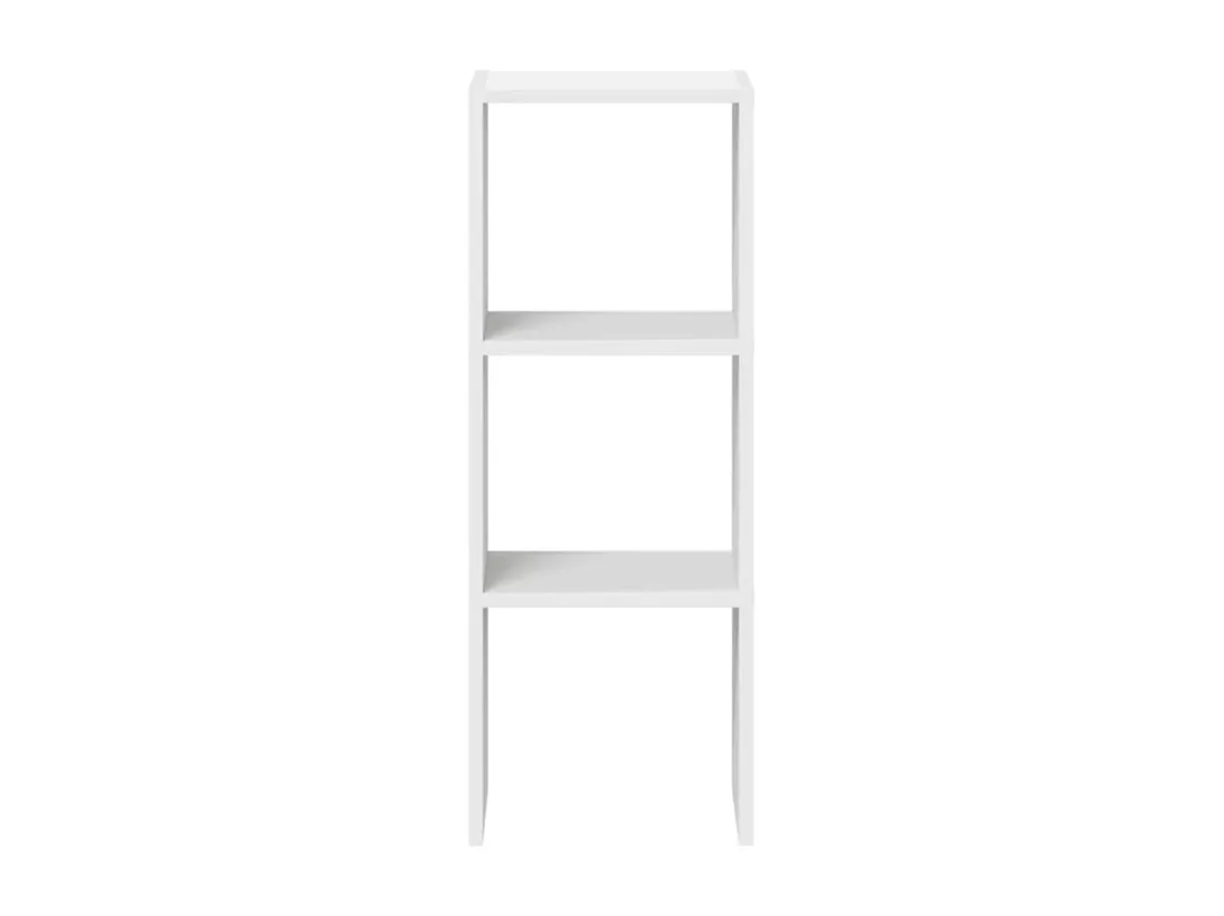 Bibliothèque empilable blanc 30x30x80 cm bois d'ingénierie