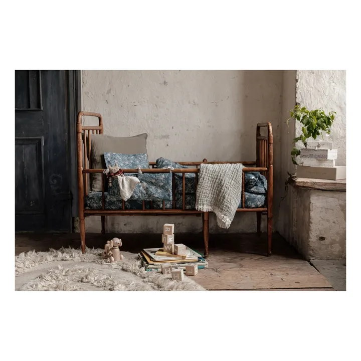 garbo&friends Drap-housse Fauna en percale de coton | Bleu