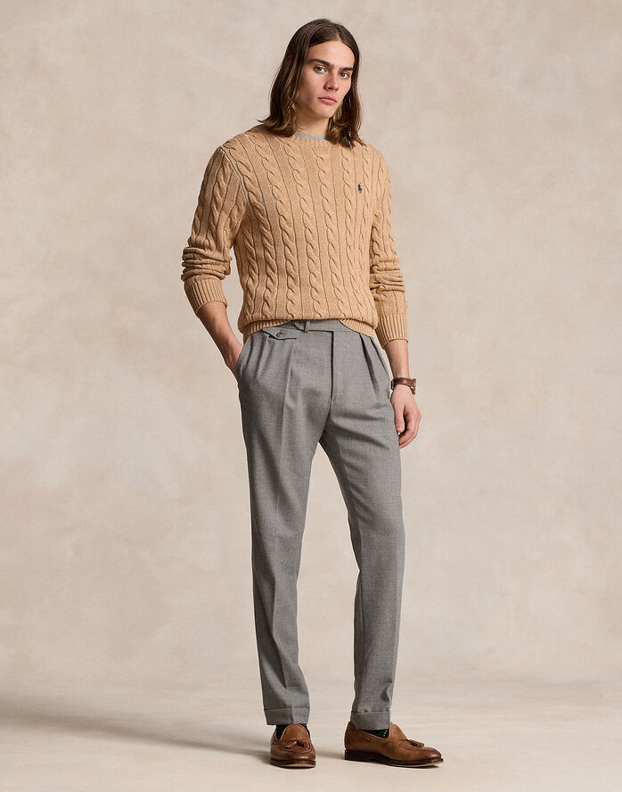 Polo Ralph Lauren COTTON CABLE-LSL-SWT Camel melange