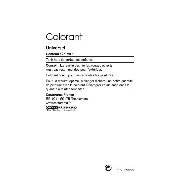 Colorant universel toutes peintures Colours brun sombre 25ml