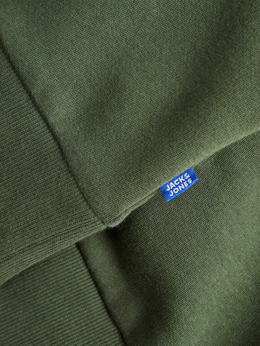 JACK & JONES hoodie JJELOGO met logo warm donkergroen