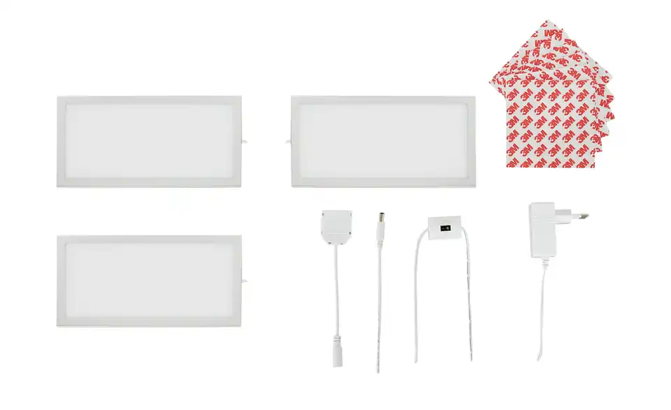 KHG Küchenunterbaubeleuchtung 3er-Set, rechteckig