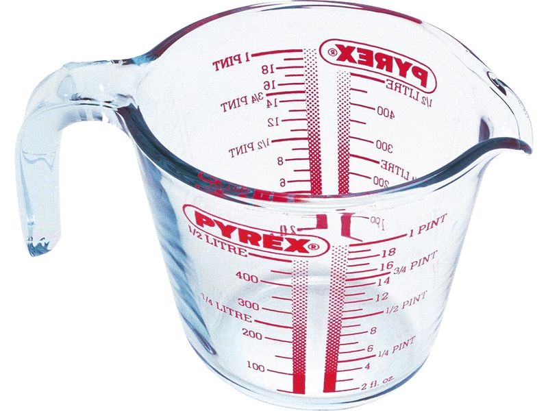 Pyrex Messbecher 0.5 L, 16 x 12 x 12 cm Messkrug
