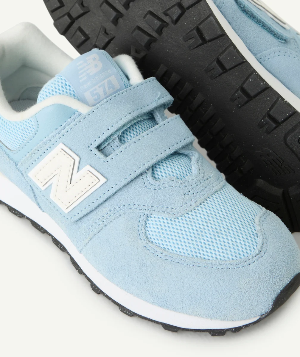 NEW BALANCEBASKETS ENFANT À SCRATCHS 574 ROSE ET BLEU