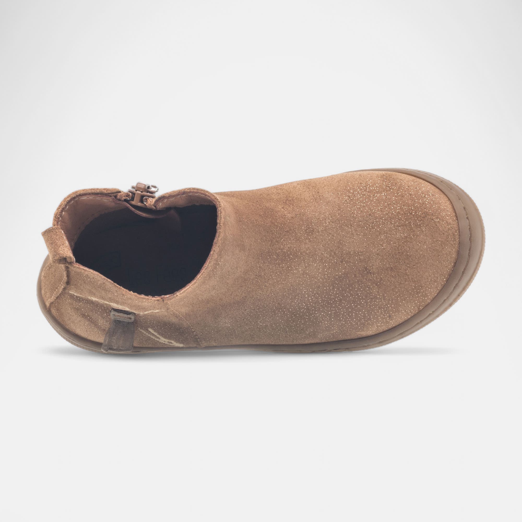 Bottines Fille en cuir cognac