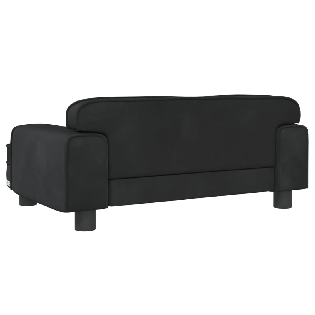 vidaXL Canapé pour enfants noir 70x45x30 cm velours